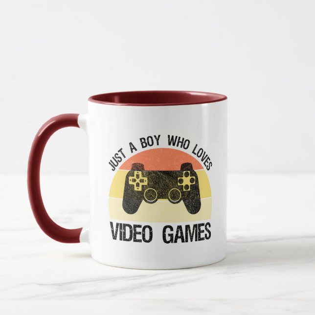 Just A Boy Who Loves Video Games Mug (Left)