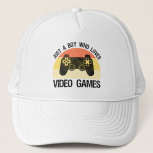 Just A Boy Who Loves Video Games Trucker Hat