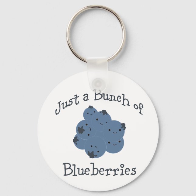 Just a bunch of blueberries keychain (Front)