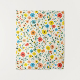 Just a Bunch of Happy Lil' Flowers Tapestry