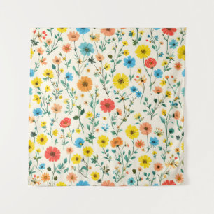 Just a Bunch of Happy Lil' Flowers Tapestry