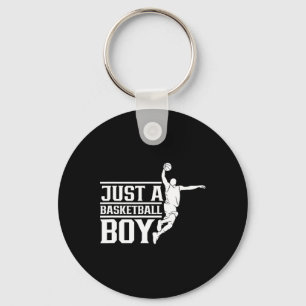 Just A Bysketbyll Boy Coach Player Team Match Keychain