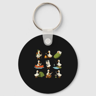 Just a camp goose shirt silly goose camping keychain