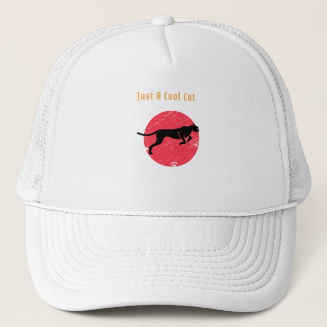 Just a Cool Cat – Panther Trucker Hat (Front)