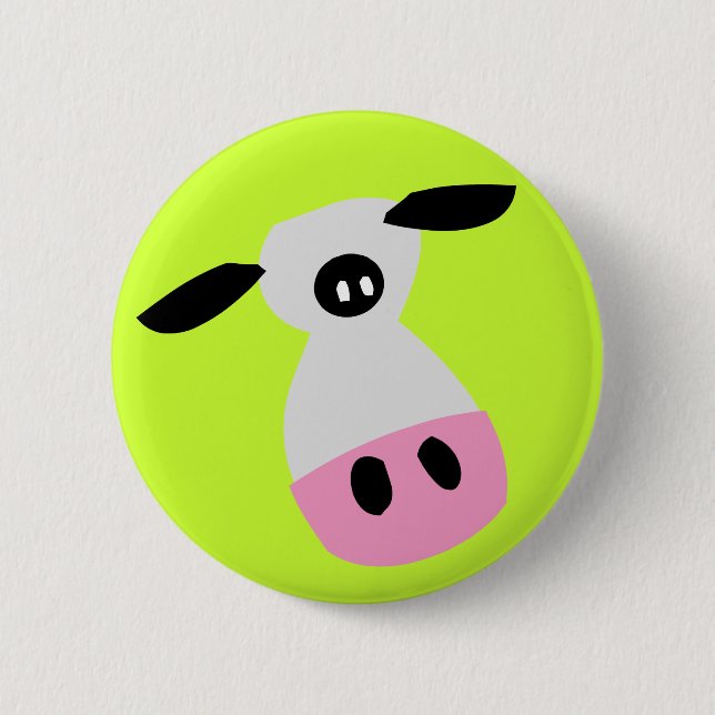 Just a Cow 2 Inch Round Button (Front)