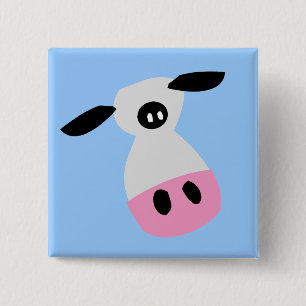 Just a Cow 2 Inch Square Button
