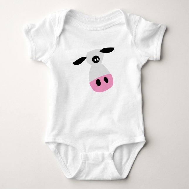 Just a Cow Baby Bodysuit (Front)