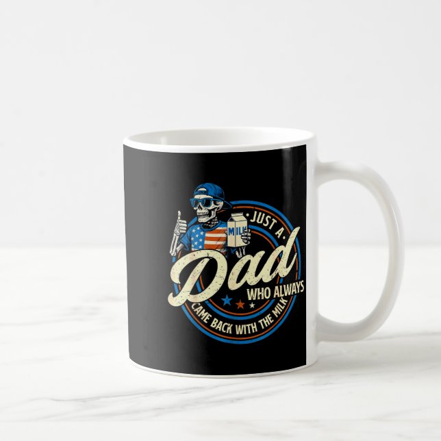 Just A Dad Who Always Came Back With The Milk Fath Coffee Mug (Right)