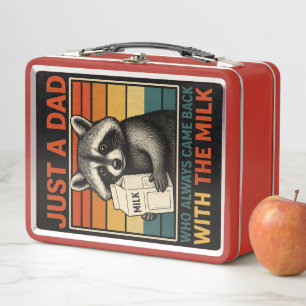 Just A Dad Who Always Came Back With The Milk Metal Lunch Box
