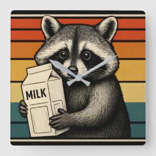 Just A Dad Who Always Came Back With The Milk Square Wall Clock
