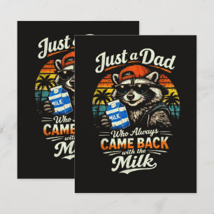 Just A Dad Who Always Came Back with The Milk Thank You Card
