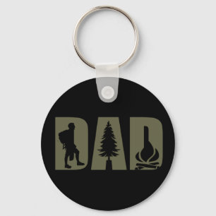 just a dad who loves camping and hiking keychain
