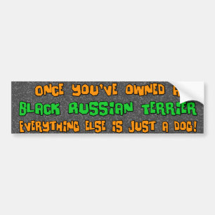 Just a Dog Black Russian Terrier Bumper Sticker