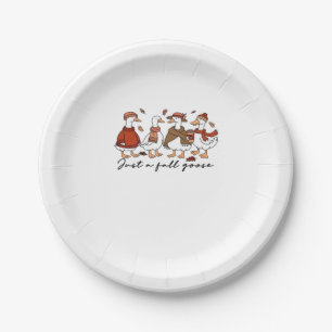 Just a Fall Goose Classic T-Shirt Paper Plate