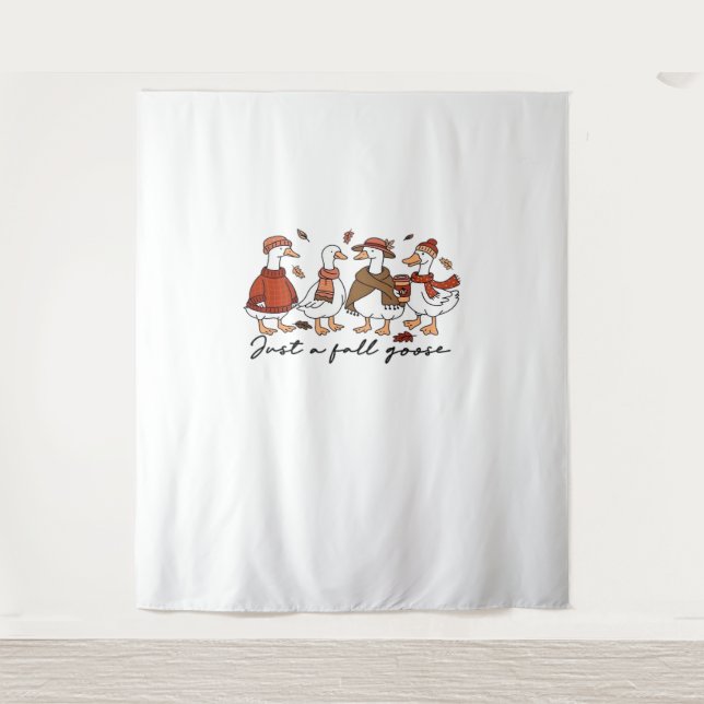Just a Fall Goose Oversized T-Shirt Tapestry (Front)