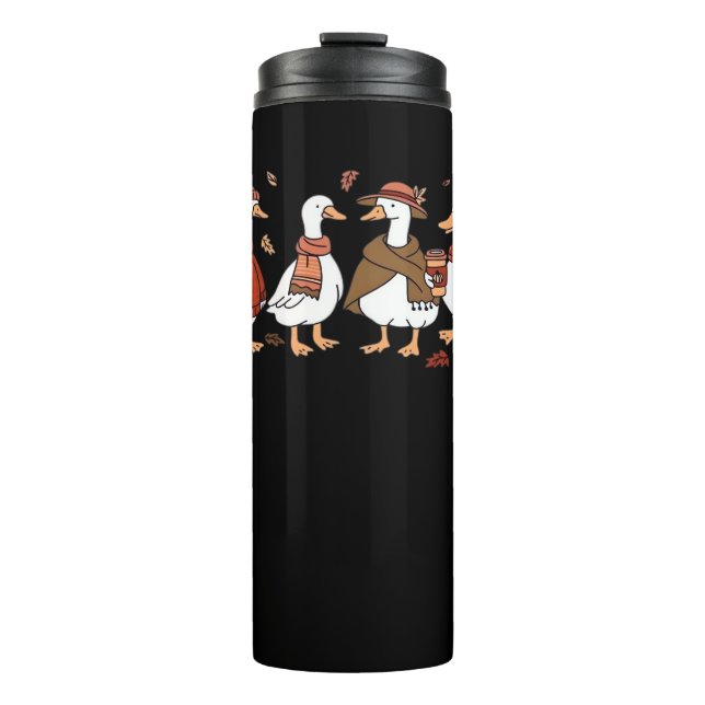 Just a Fall Goose Oversized T-Shirt Thermal Tumbler (Front)