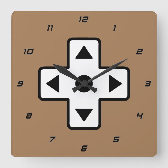 Just a Fun Old Arcade Game Controller Square Wall Clock (Front)