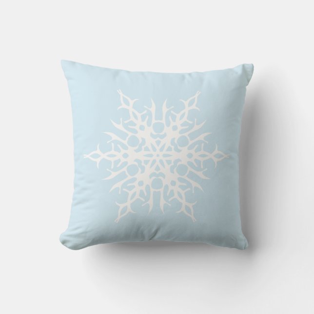 Just a Fun Snow Flake Throw Pillow (Front)