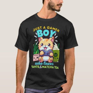 Just A Gamer Dad Who Loves Plants Matcha Lattes & T-Shirt