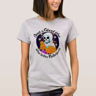 Just a Ghoul who loves Halloween Grey T-Shirt