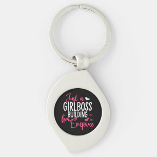 Just a girl boss building her empire women inspiri keychain