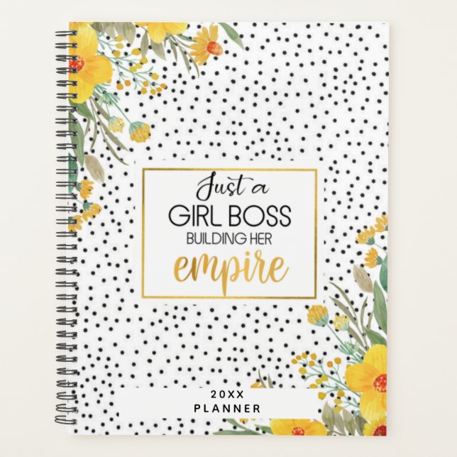 Just A Girl Boss Construisant Son Planificateur Em (Devant)