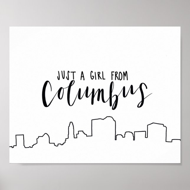 Just a Girl From Columbus Poster (Front)