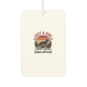 Just A Girl German Shepherd Vintage Dog Lover Desi Air Freshener