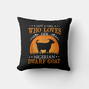 Just a Girl Goat Hall Throw Pillow