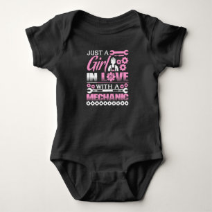 Just a Girl in love with a Mechanic Baby Bodysuit