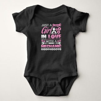Just a Girl in love with a Mechanic Baby Bodysuit