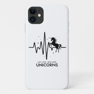 Just A Girl Love for Unicorns Heartbeat iPhone 11 Case