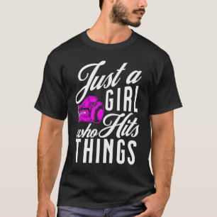 Just A Girl Who Hits Things Boxing 1 T-Shirt