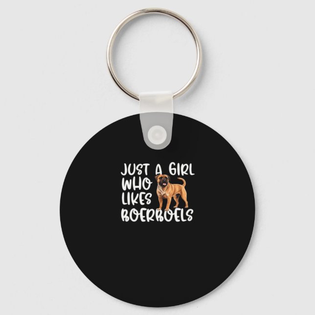 Just A Girl Who Likes Boerboels Classic T-Shirt Keychain (Front)