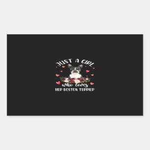 Just A Girl Who Love Her Boston Terrier Dog Lover Sticker