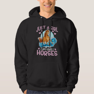 Just A Girl Who Love Horses Cute Wild Galloping Ho Hoodie