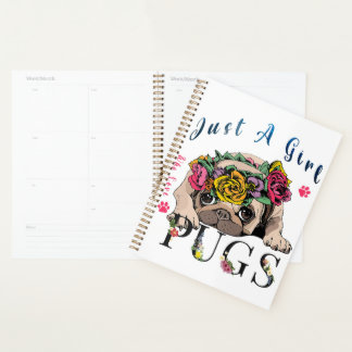 Just A Girl Who Love Pug Pet Lover Planner