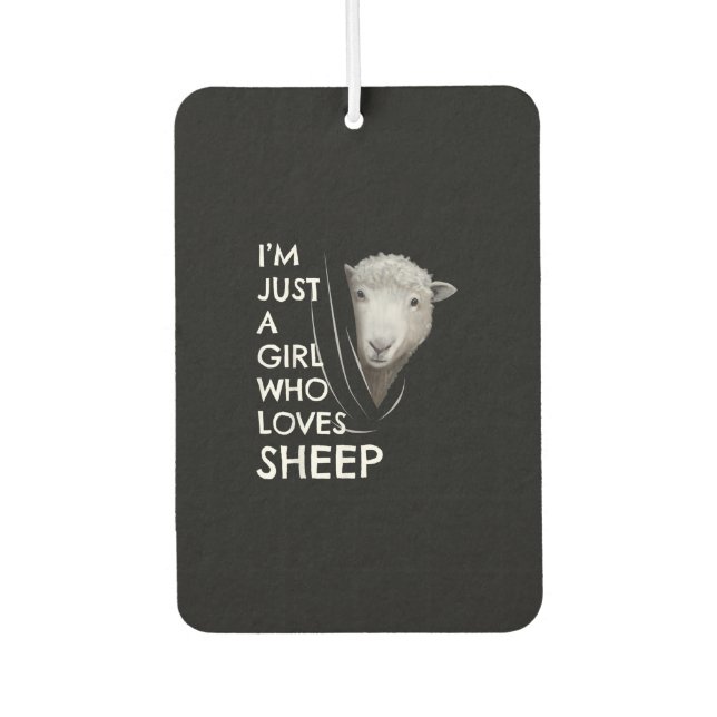 Just A Girl Who Love sheep | Sheep Fans gift Air Freshener (Front)