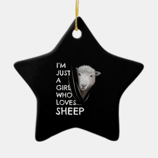 Just A Girl Who Love sheep | Sheep Fans gift Ceramic Ornament