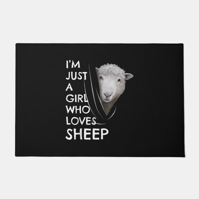 Just A Girl Who Love sheep | Sheep Fans gift Doormat (Front)