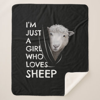 Just A Girl Who Love sheep | Sheep Fans gift Sherpa Blanket