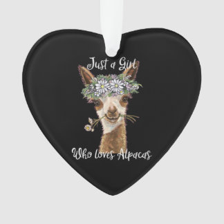 Just a Girl Who Loves Alpacas Ornament