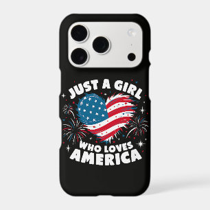 Just a Girl Who Loves America Patriotic 