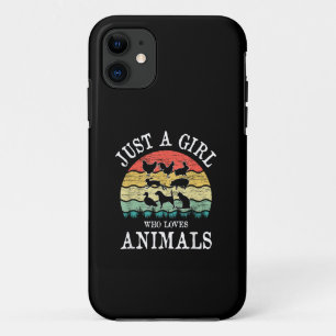 Just A Girl Who Loves Animals iPhone 11 Case