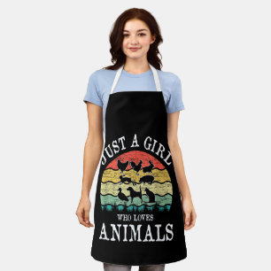 Just A Girl Who Loves Animals - Cute & Heartfelt  Apron