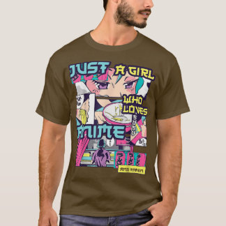 Just a Girl Who Loves Anime and Ramen Bowl Girls G T-Shirt