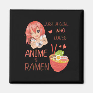 Just a girl who loves Anime and Ramen Japan Anime  Magnet