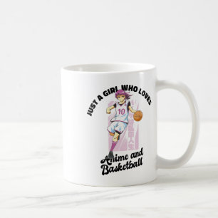 Just A Girl Who Loves Anime And Sketll Player Anim Coffee Mug