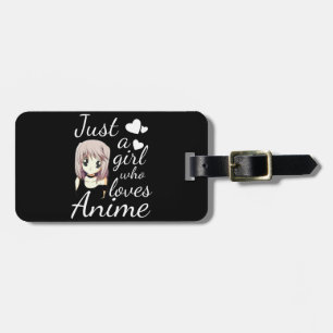 just a girl who loves anime cute cosplay out luggage tag