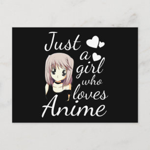 just a girl who loves anime cute cosplay out postcard
